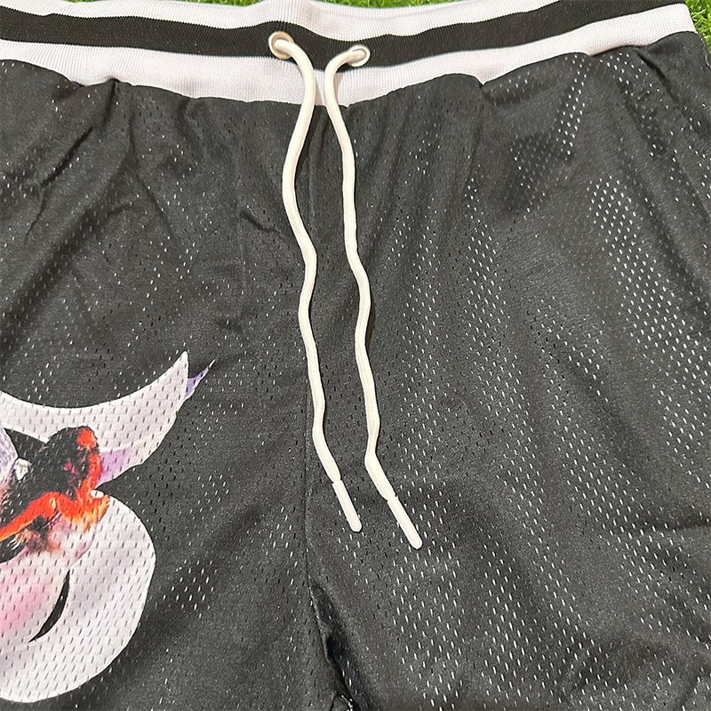 American Style Trendy Brand Basketball Shorts Men'S Summer Mesh Quick-Drying Breathable Lightweight Four-Point Knee-Less Beach Casual Pants - Image 5